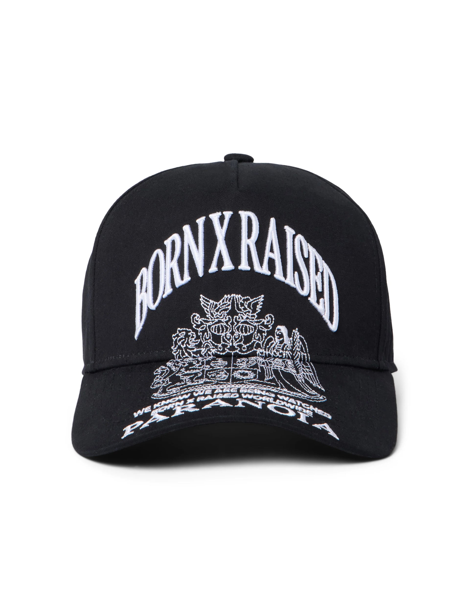 Born X Raised Paranoia Crest Snapback - Black