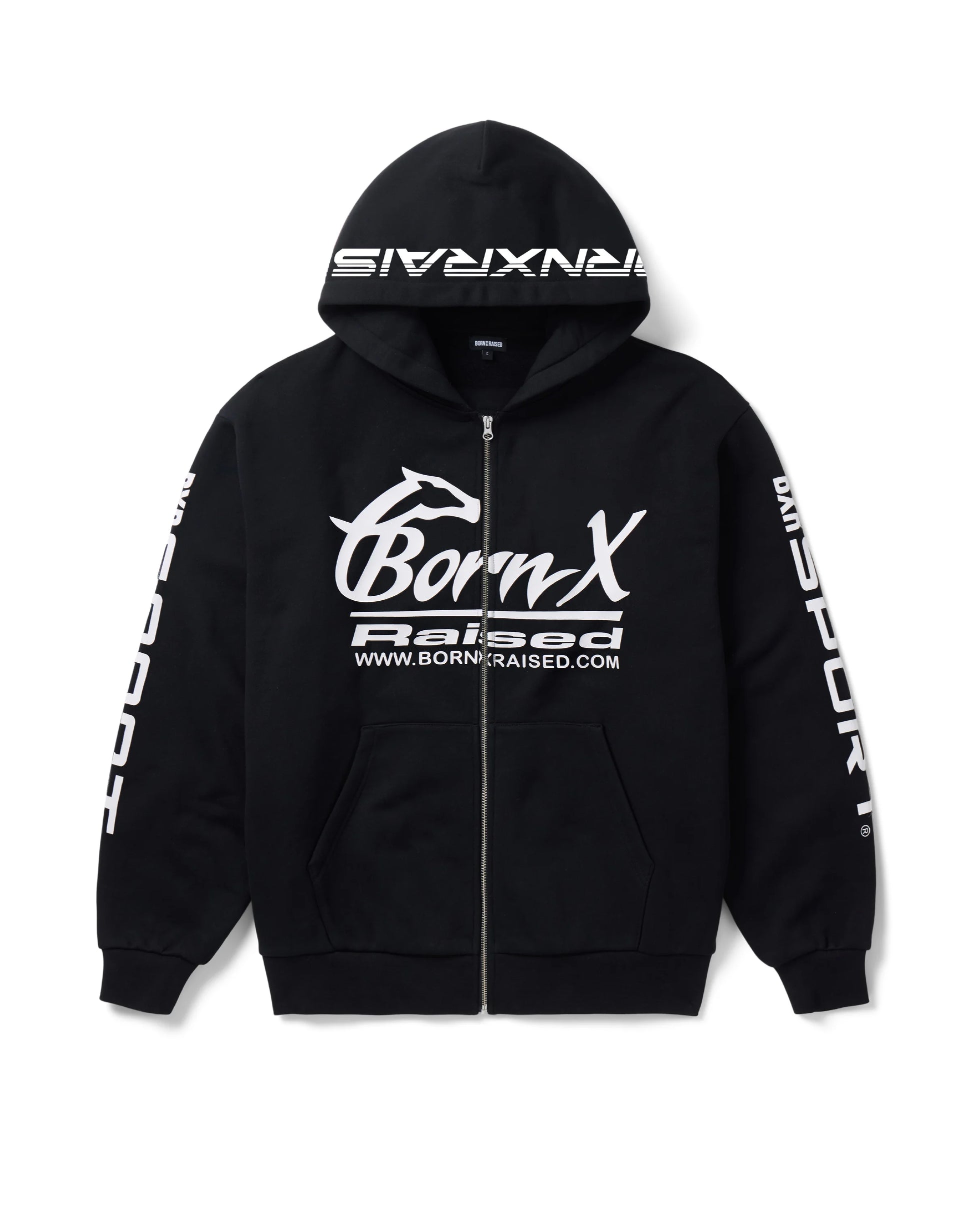 Born X Raised Parlay Zip Up Hoodie - Black