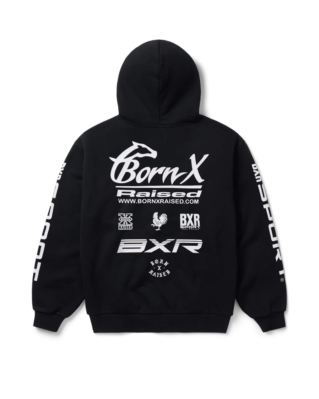 Born X Raised Parlay Zip Up Hoodie - Black
