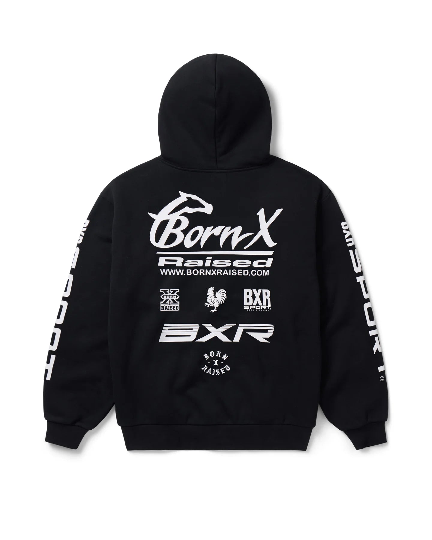 Born X Raised Parlay Zip Up Hoodie - Black