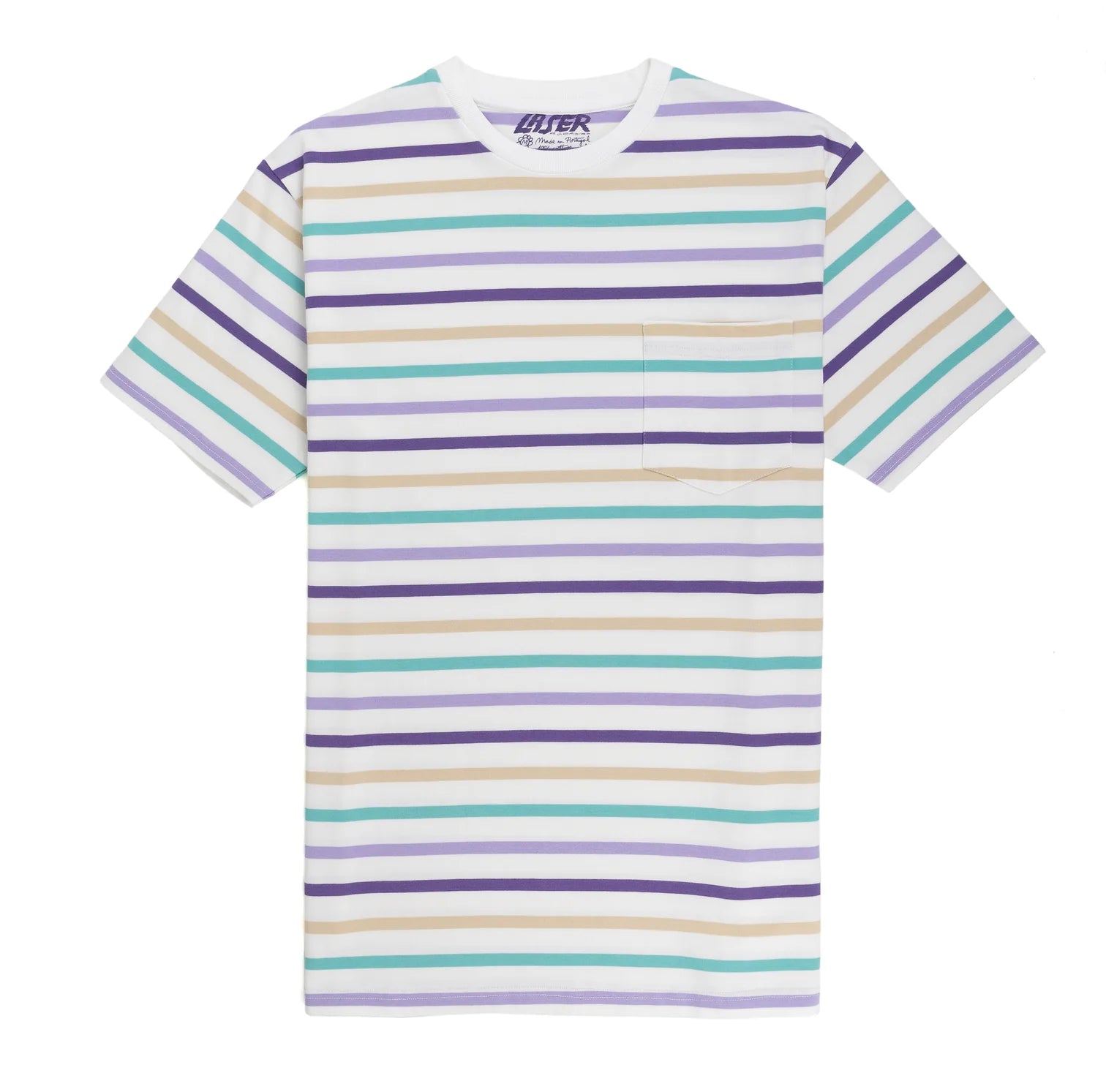 Laser x Rodagira Girona Pocket Tee - Stripes/White