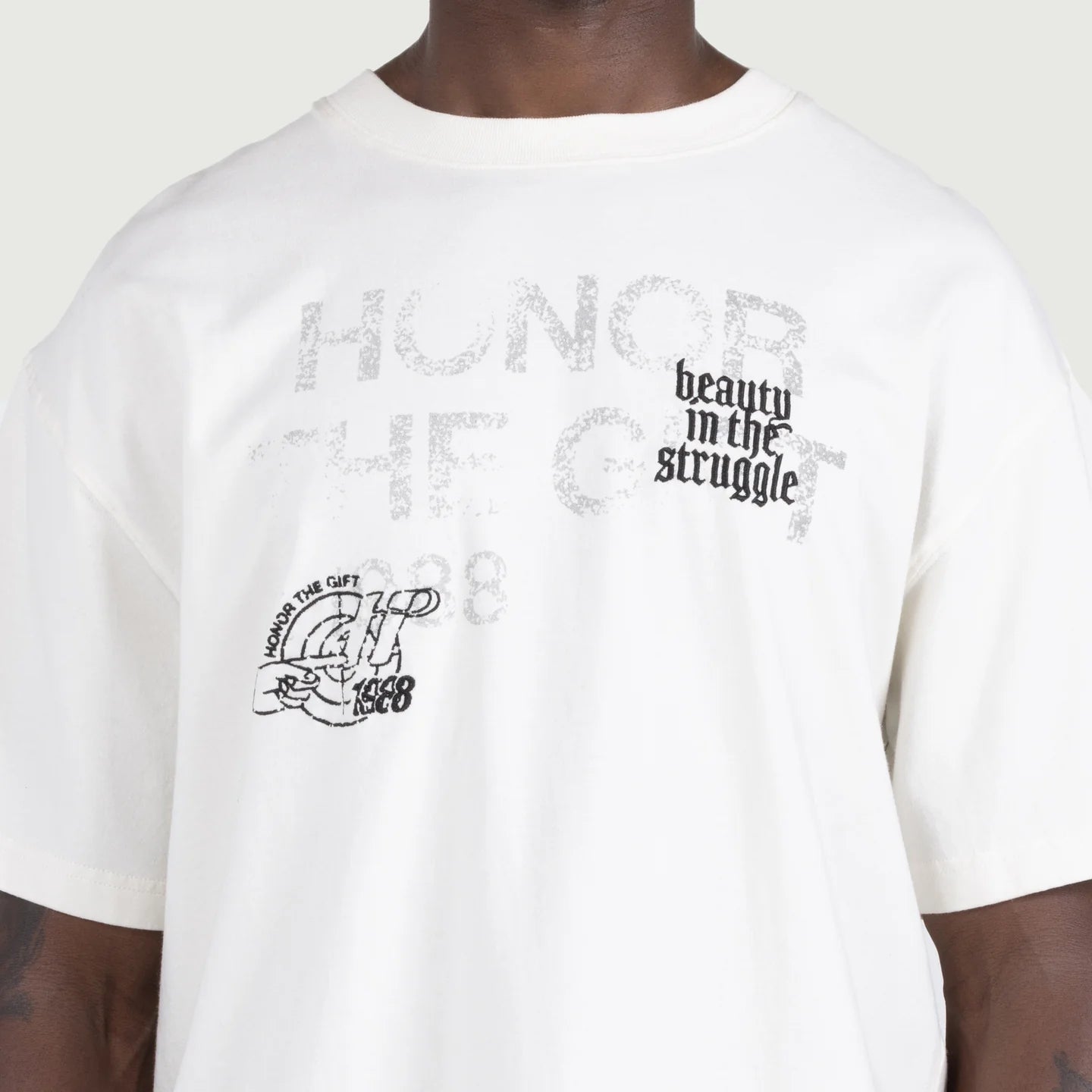 Men's Honor The Gift Beauty in The Struggle SS Tee - White