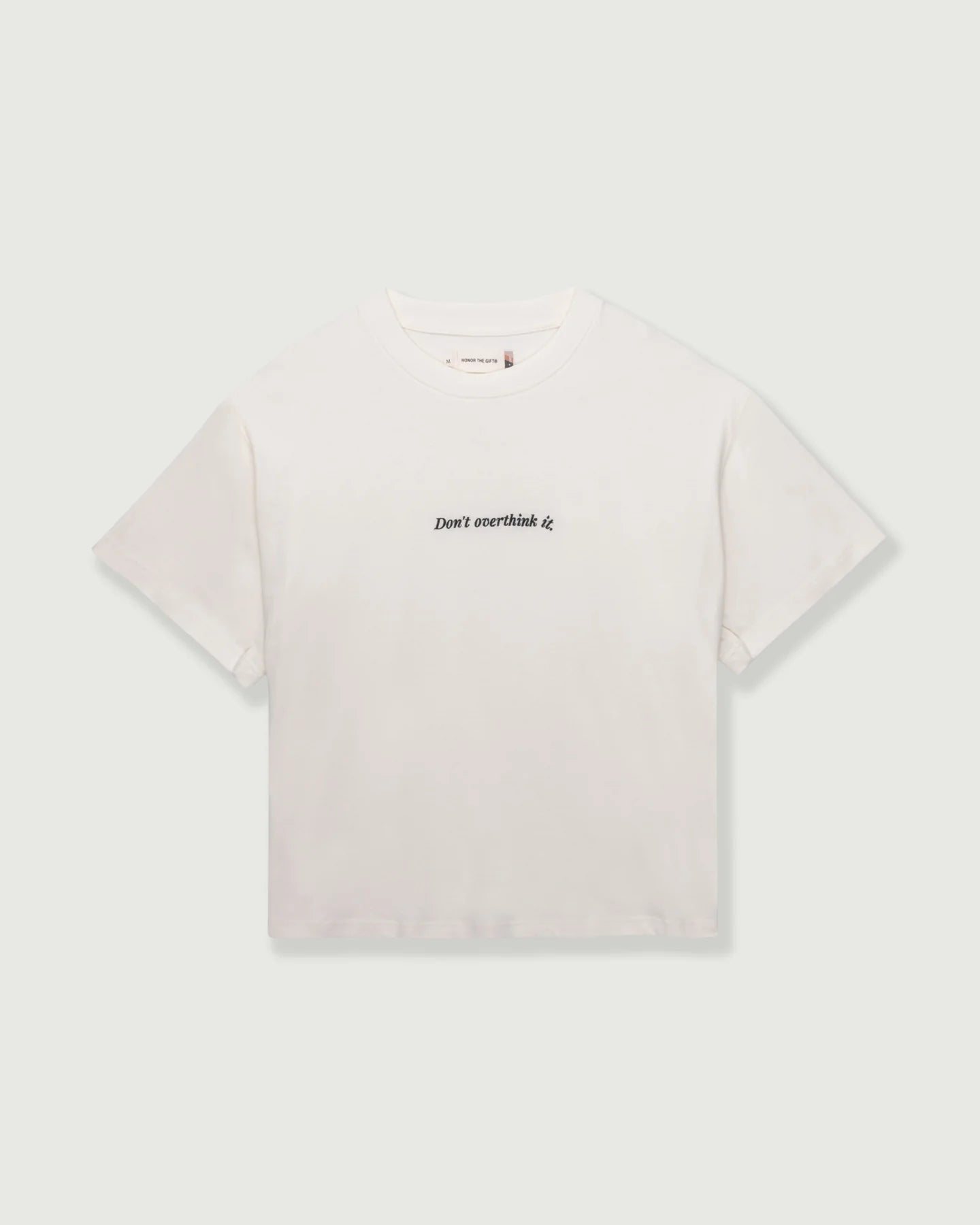 Men's Honor The Gift Don't Overthink It SS Tee - Bone