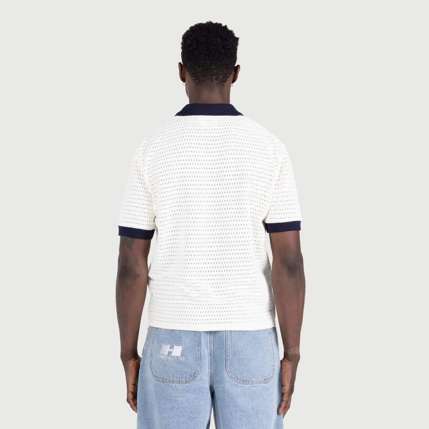 Men's Honor The Gift Pique Colorblock Polo - Bone