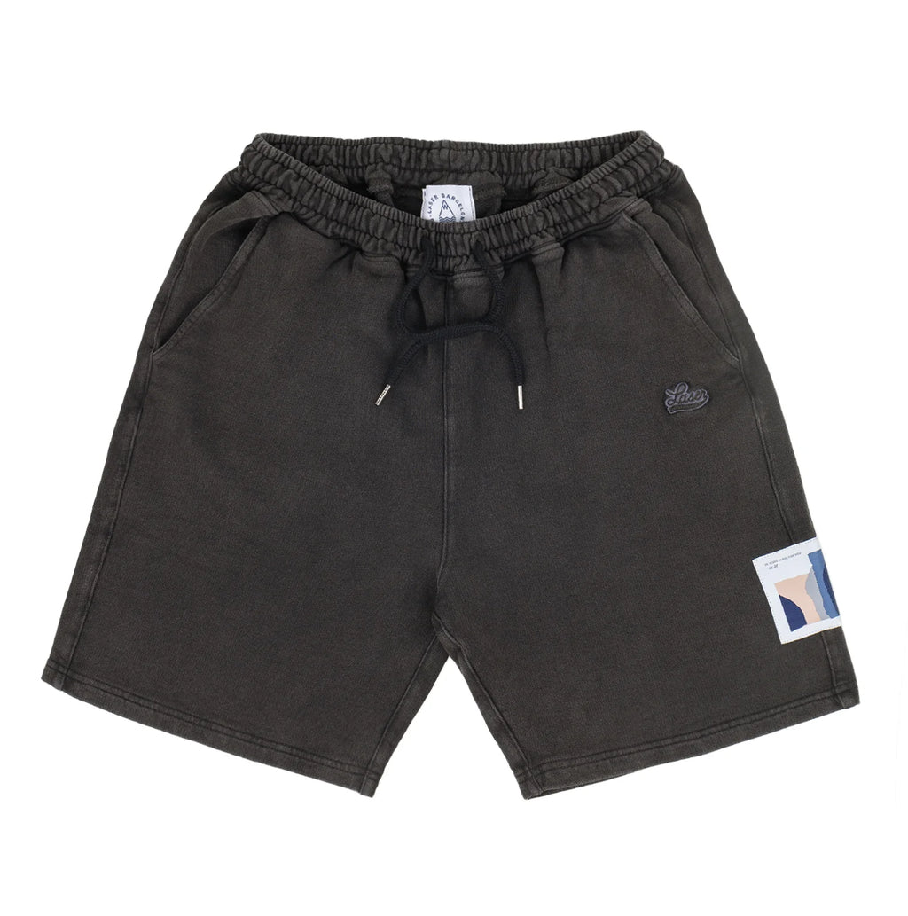 Laser Borne Fleece Shorts - Faded Black