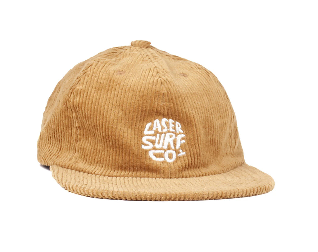 Laser Surf Co. 6 Panel Corduroy Hat - Gold