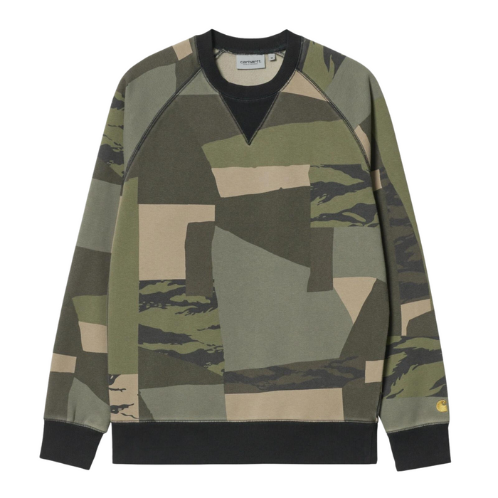 Men's Carhartt WIP Chase Sweat - Camo Mend/Gold