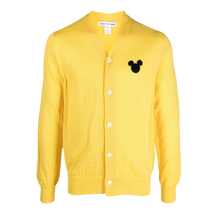COMME des GARCONS Shirt x BE@RBRICK Knitted Cardigan - Yellow