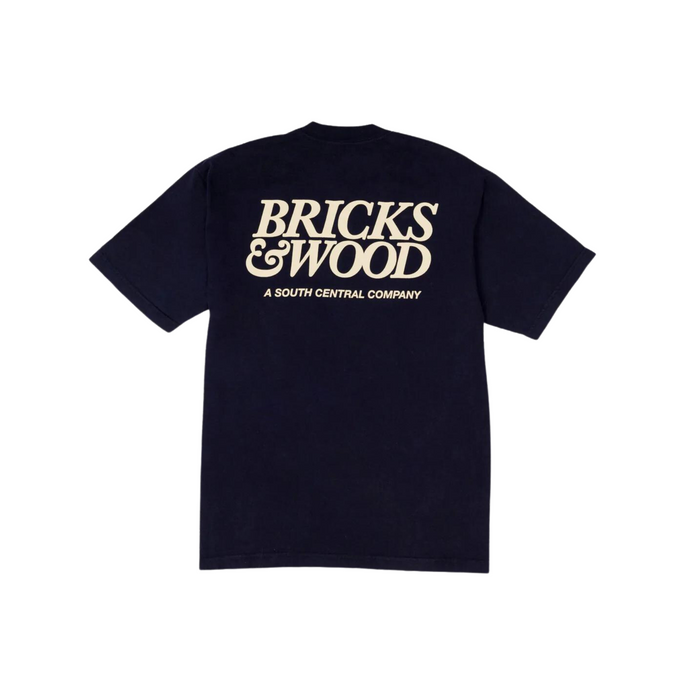 Bricks & Wood A South Central Company Logo T-Shirt - Navy
