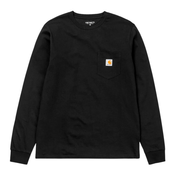 Men's Carhartt WIP Long Sleeve Pocket T-Shirt - Black