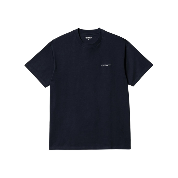 Men's Carhartt WIP Script Embroidery T-Shirt - Atom Blue/White