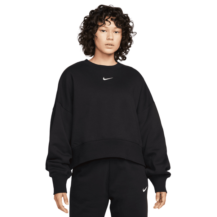 Women's Nike Sportswear Phoenix Fleece Crewneck - Black/Sail