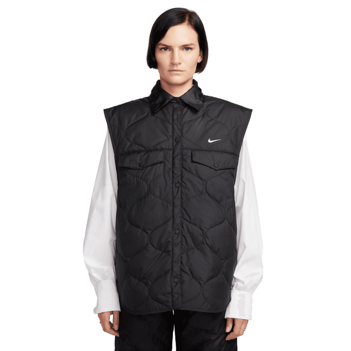 Women's Nike Sportswear Essential Quilted Vest - Black/White