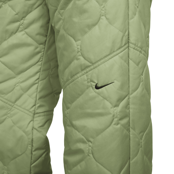 Women's Nike Sportswear Essential High-Waisted Open-Hem Quilted Pants - Oil Green/Black