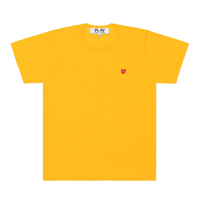 COMME des GARÇONS Shirt Men's Small Heart T-Shirt - Yellow