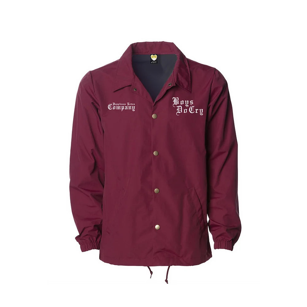 Happiness Loves Company Boys Do Cry Jacket - Burgundy