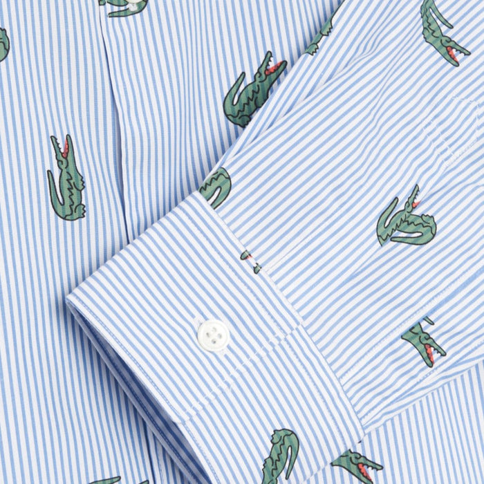 COMME des GARÇONS Shirt x Lacoste Button Up Woven Shirt - Blue/White