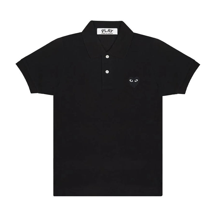 COMME des GARÇONS Play Black Emblem Polo Shirt - Black