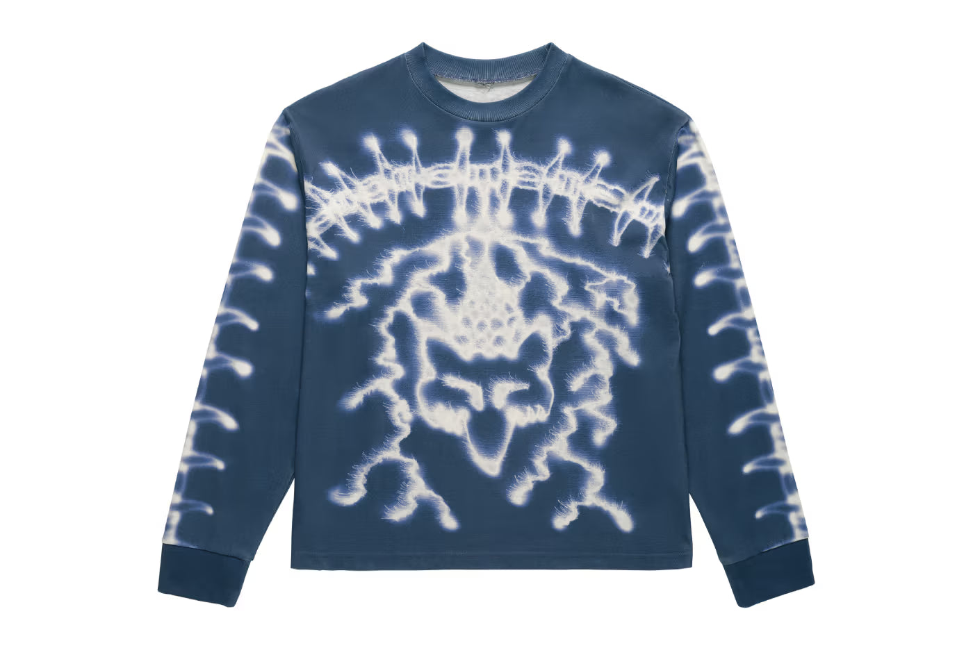 FOX LAB Airbrushed Long Sleeve Top - Blue