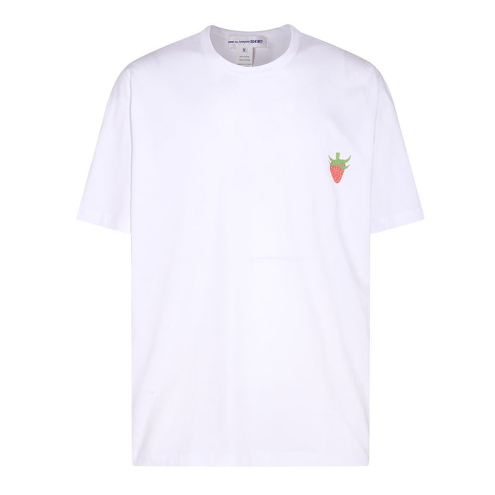 COMME des GARÇONS SHIRT Strawberry Printed Oversized T-Shirt - White