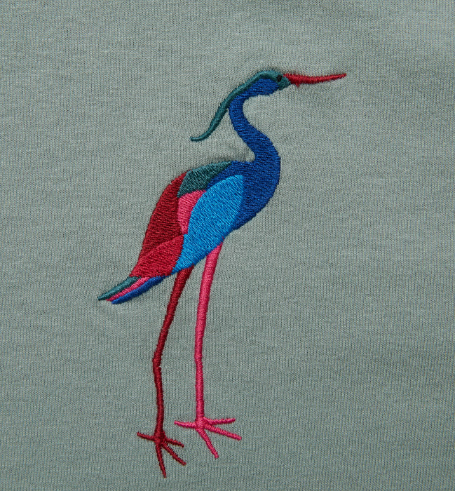 Parra The Common Crane T-Shirt - Pistache
