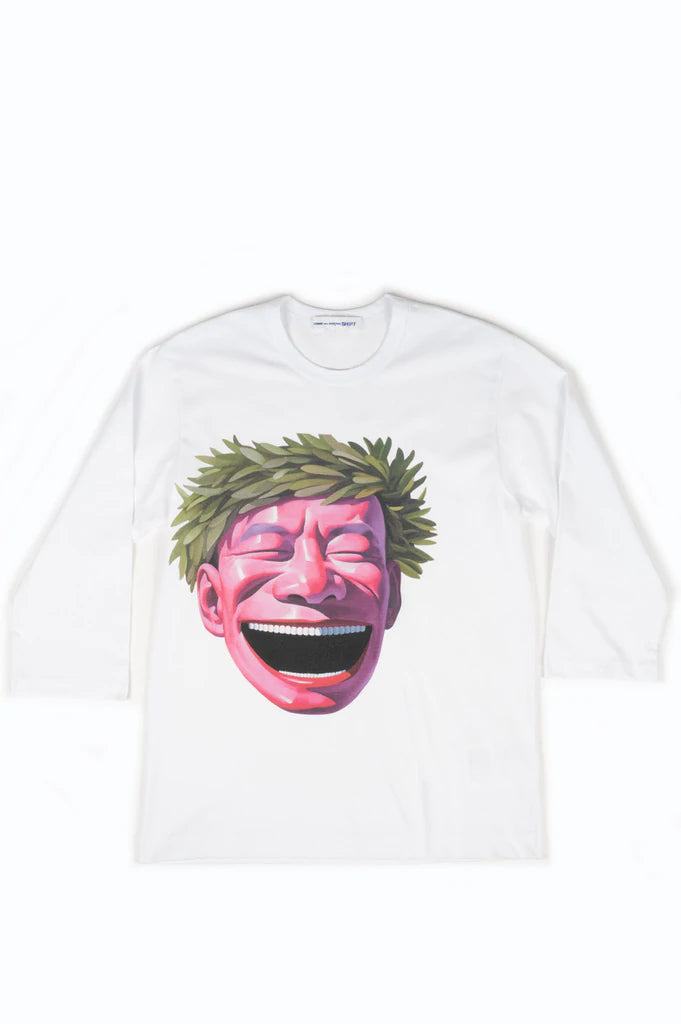 COMME des GARÇONS SHIRT Yue Minjin Print LS Tee - White
