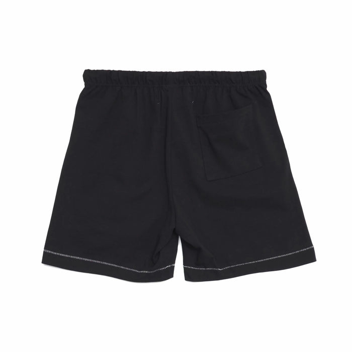 Jungles Connection Chenille Embroidered Jersey Shorts - Black