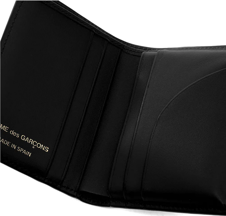 COMME des GARÇONS WALLETS Polka Dot Bi-Fold Leather Wallet - Black