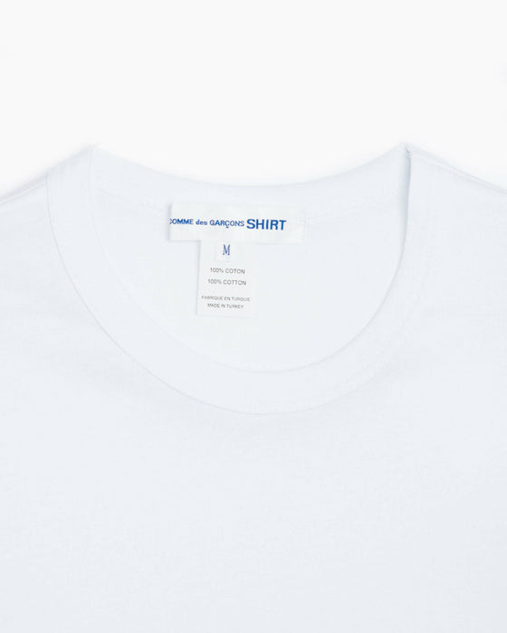 COMME des GARÇONS SHIRT Logo Short Sleeve - White