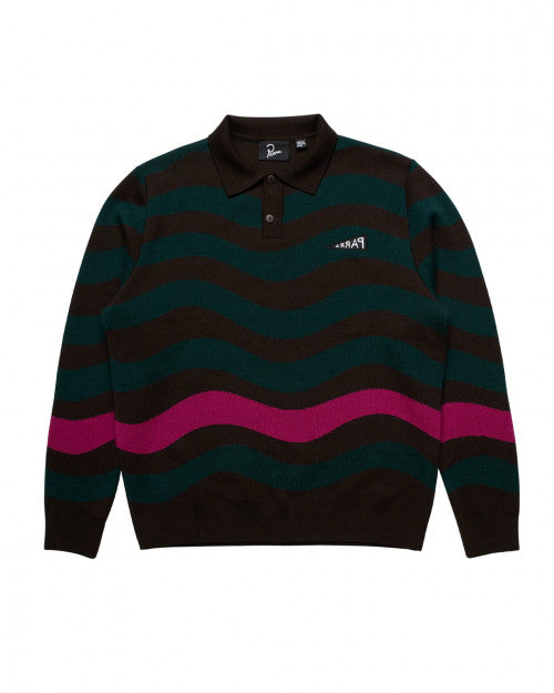 Parra One Weird Wave Knitted Pullover - Chocolate